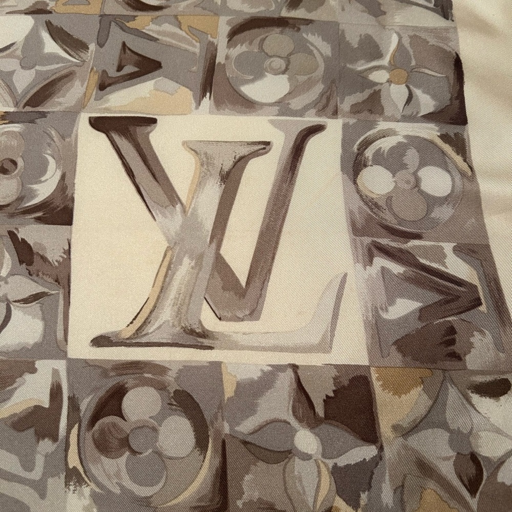 Louis Vuitton silk Au Fil De Temps Square Scarf 35x35 - Picture 5 of 11